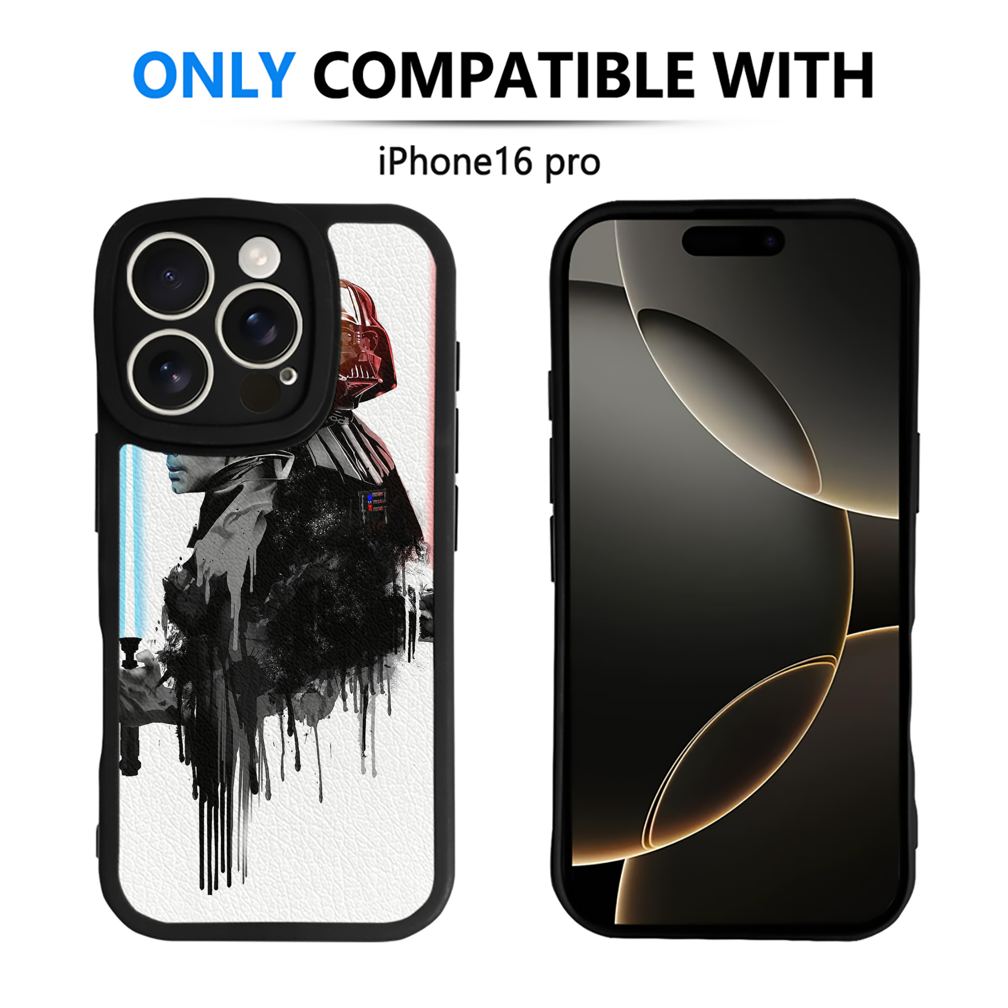 （画像用） スター・ウォーズ Star Wars 【iPhone 16シリーズ対応】シリコンスマホケース（レザー調） 材質：シリコン